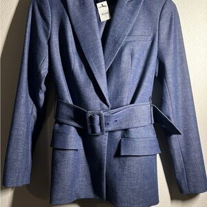 Express Women's Navy Belted Blazer